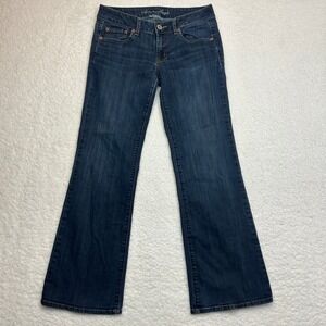 American Eagle Woman's Jeans 6 Regular Blue Super Stretch Favorite Boyfriend